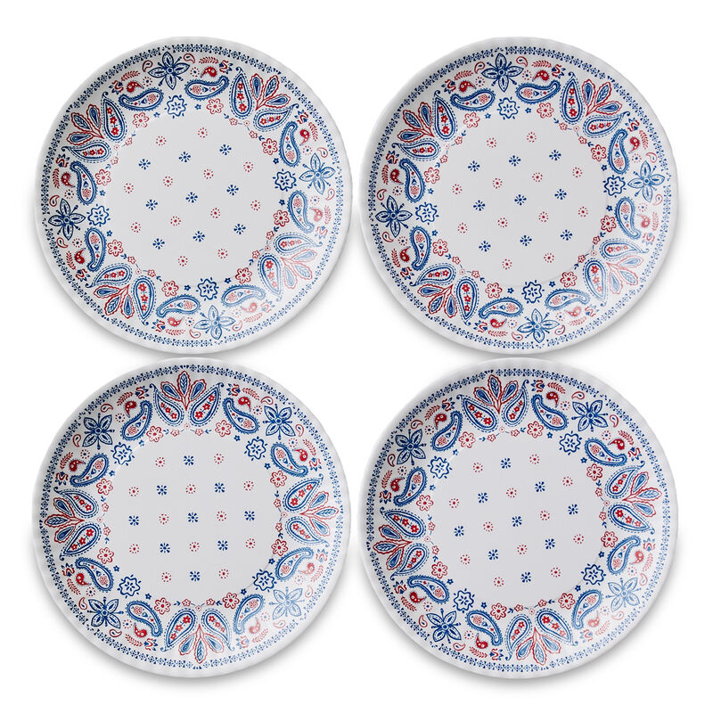 Americana Bandana "Paper" Plates (Set of 4)
